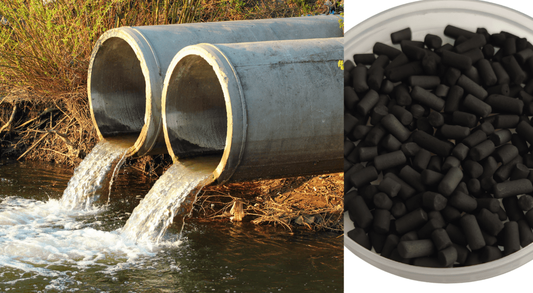 Impregnated activated carbon for hydrogen sulfide removal from wastewater and sewage off-gas