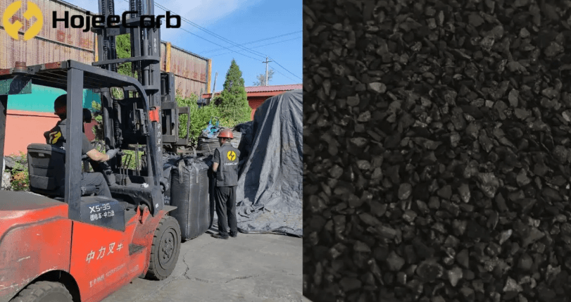 Coal-based granular activated carbon loaded for shipment to a Middle East amine gas-sweetening plant