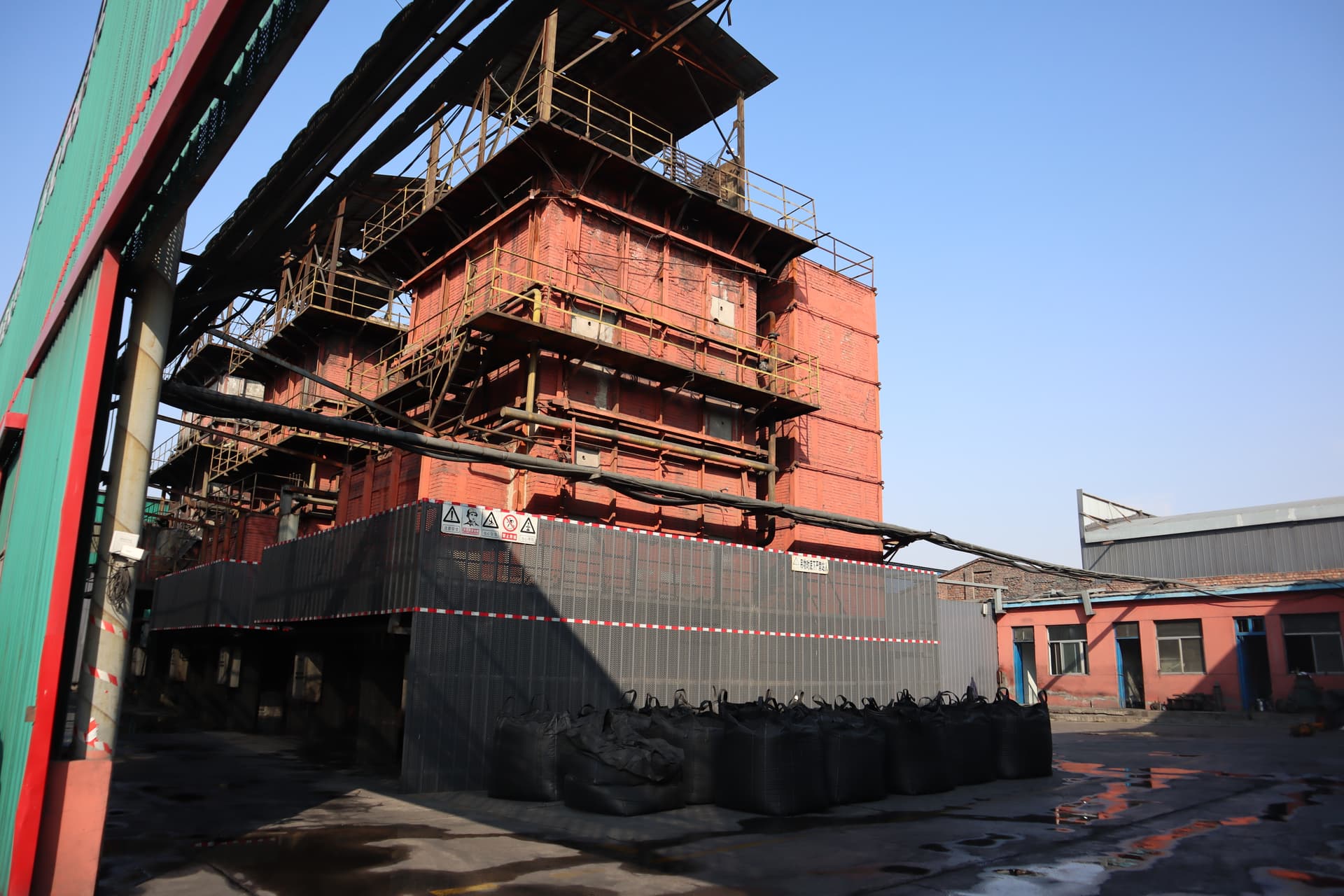 Coconut shell activated carbon production workshop at our manufacturing facility