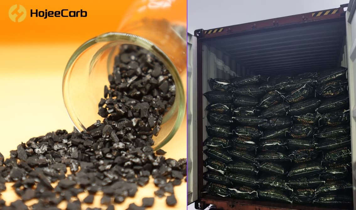 Coconut shell activated carbon in municipal water treatment — granular carbon used in clarifier and filtration systems