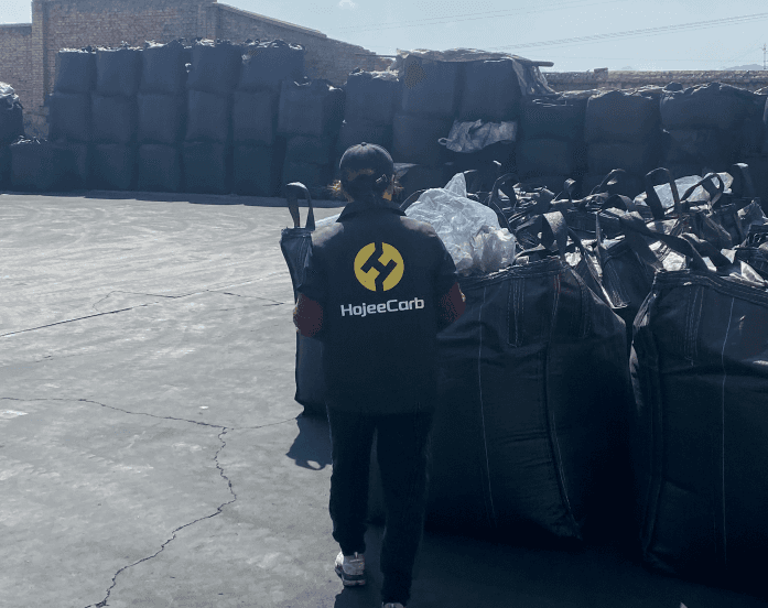 HojeeCarb activated carbon loading dock — bulk shipment of granular activated carbon