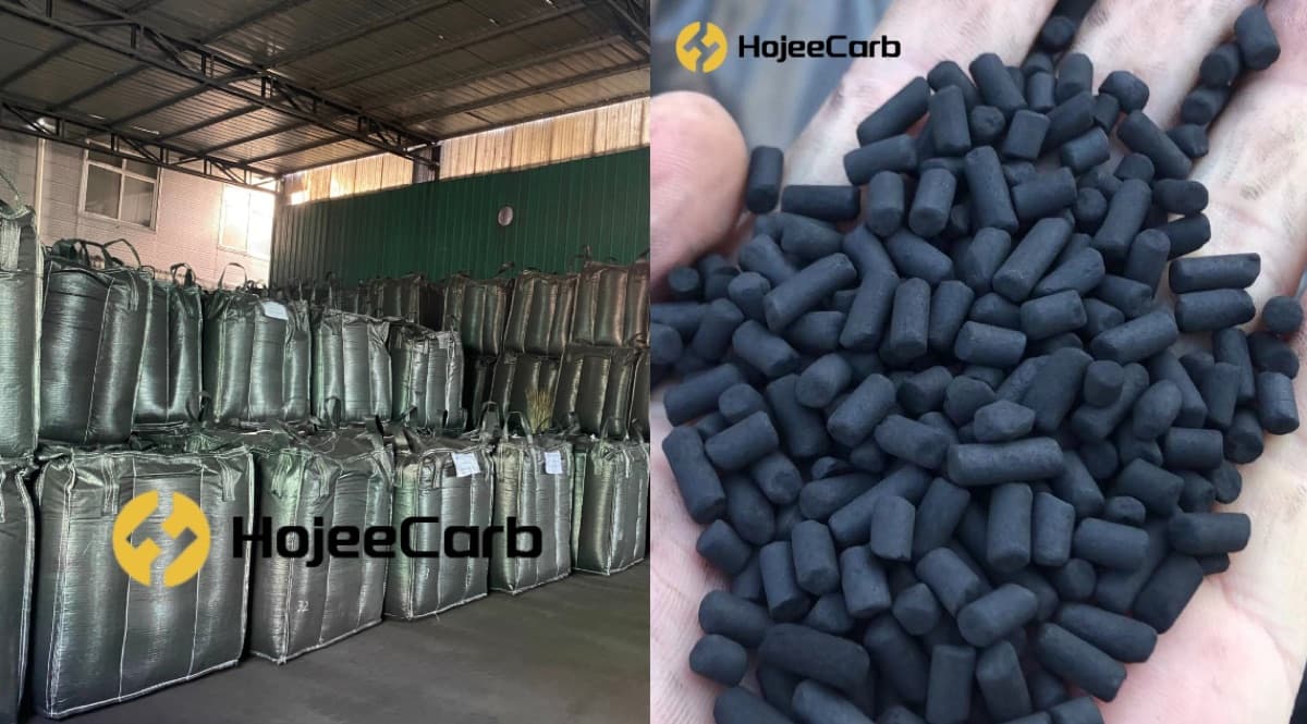 Three types of impregnated activated carbon pellets with different diameters for gas phase applications
