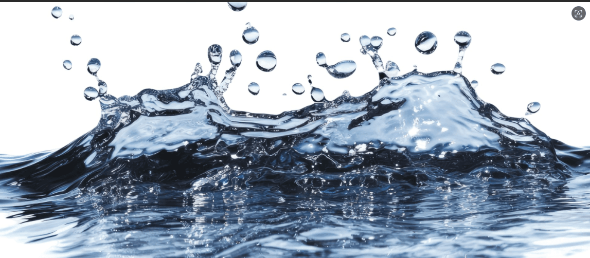 Clean water splash representing water treatment with activated carbon dosage optimization