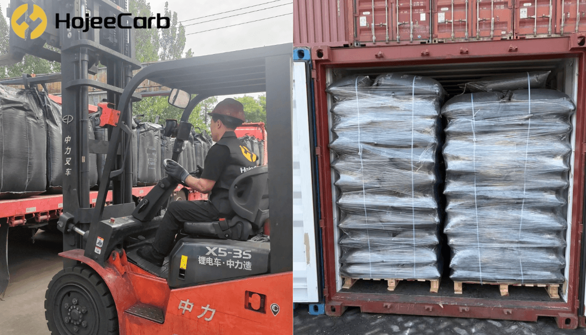 Coconut shell activated carbon prepared for shipment to a Sudan gold operation