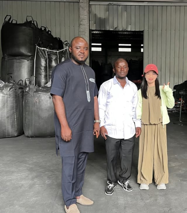 African clients visiting HojeeCarb production and packaging