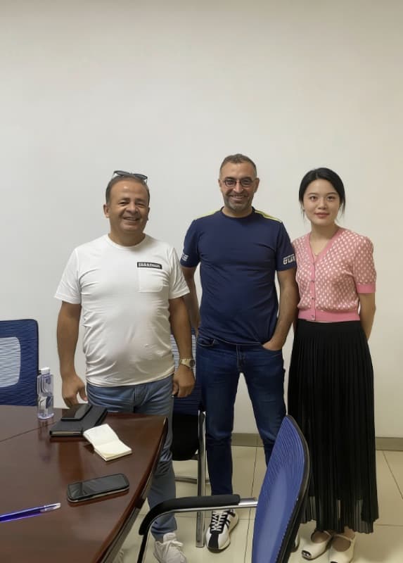 European client visiting the HojeeCarb activated carbon factory