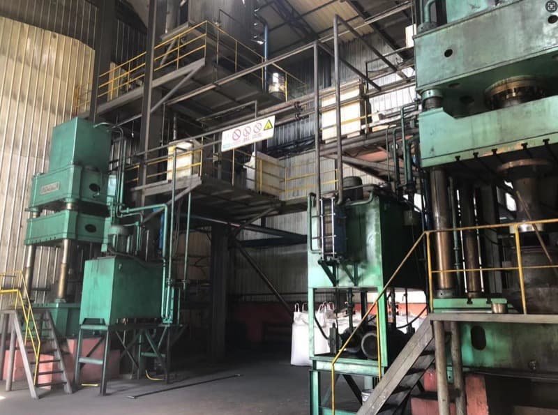 Modern activated carbon production line in Chinese manufacturing facility