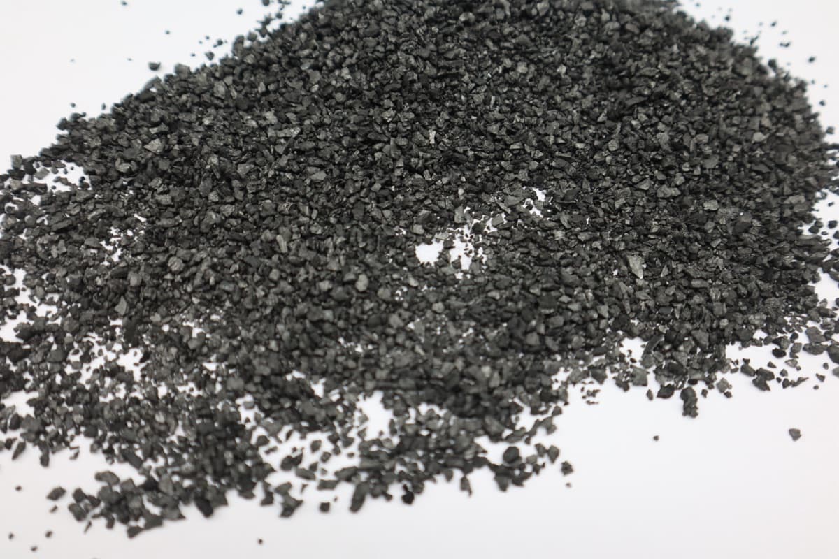 Granular activated carbon samples prepared for quality testing