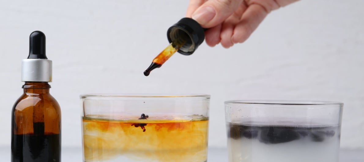 Laboratory iodine titration test on KI impregnated activated carbon granules to verify potassium iodide loading