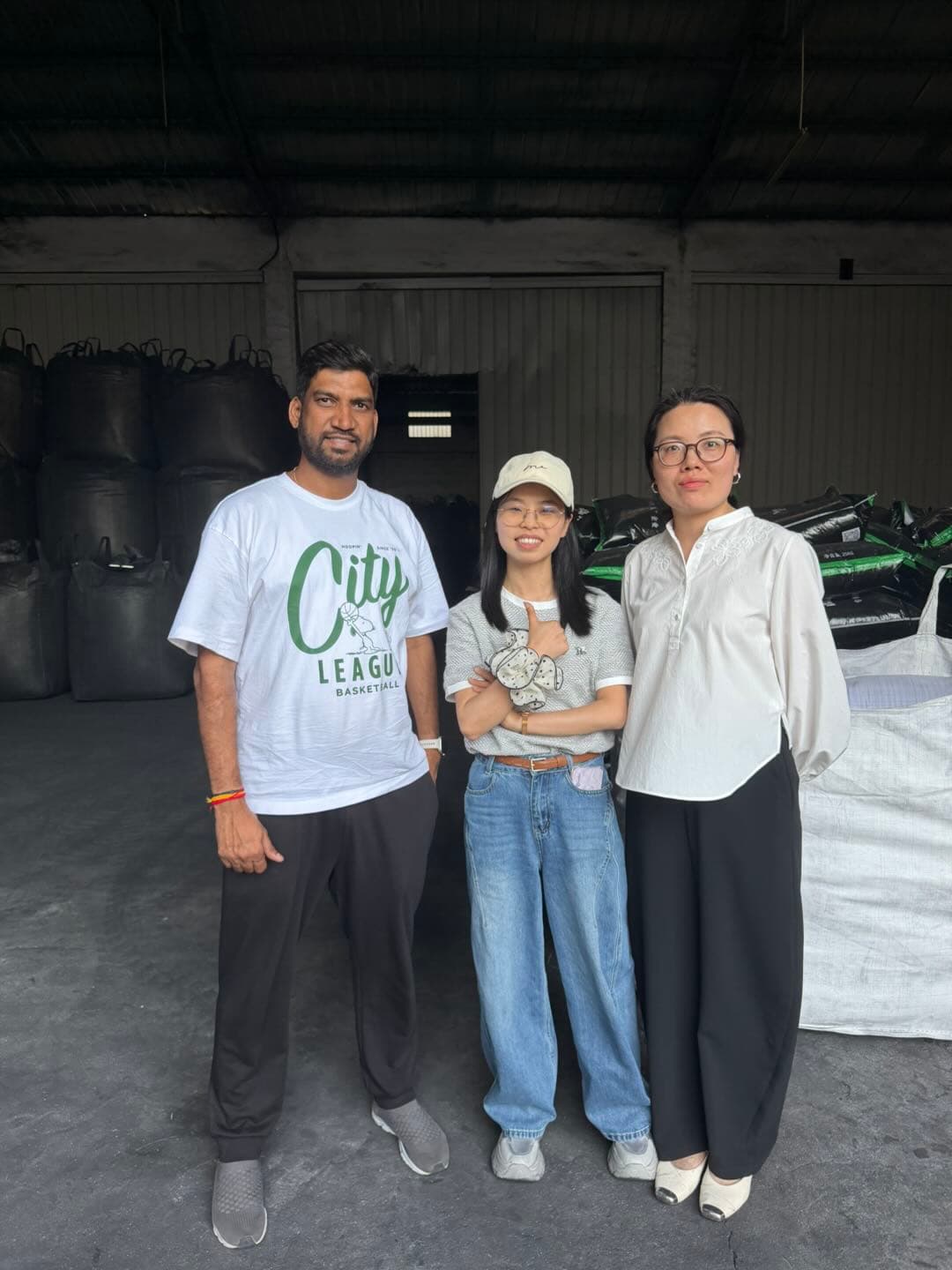 Customer visit — activated carbon supplier team with Sudan gold mining client